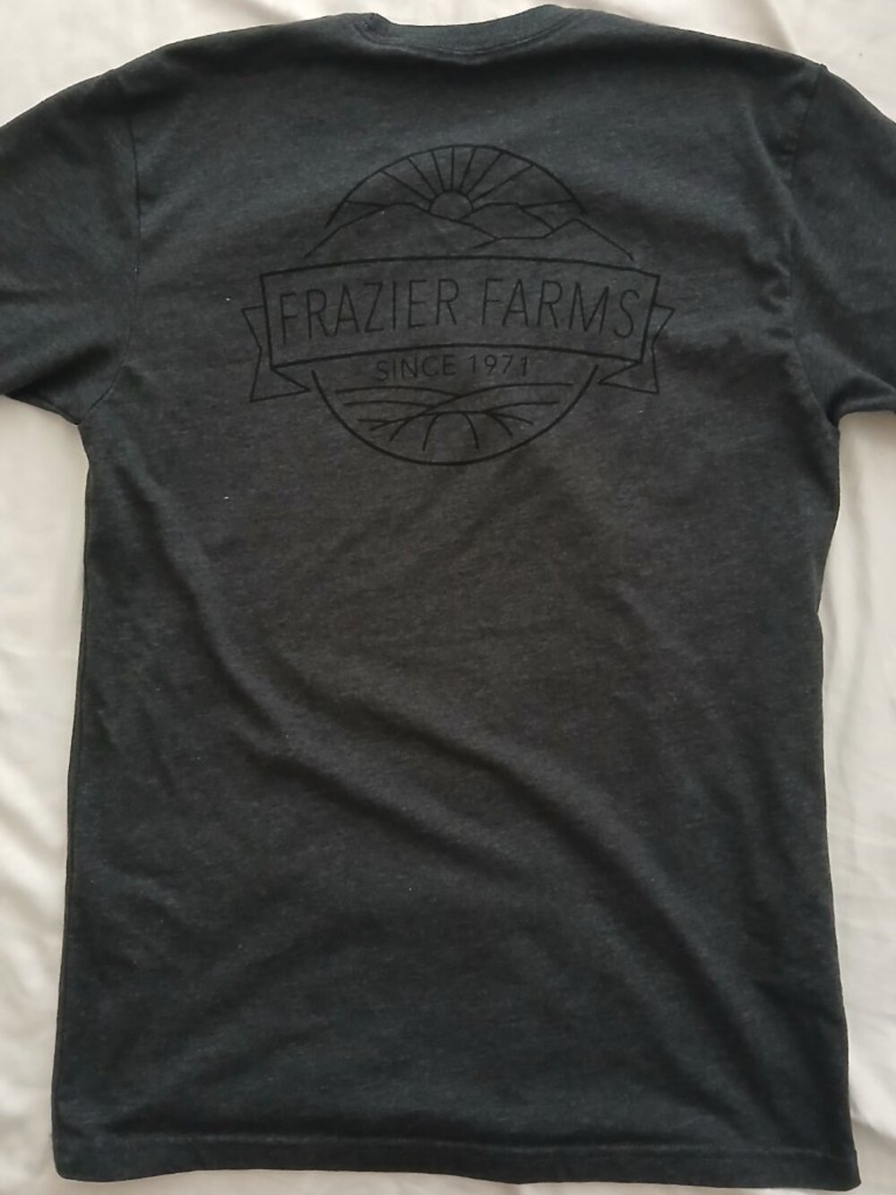 Frazier Farms Charcoal Graphic Tee Women Small